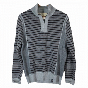 Cottonwood Vintage Grey Long Sleeve 1/4 Zip Wool Blend Sweater size XL